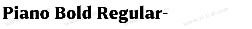 Piano Bold Regular字体转换